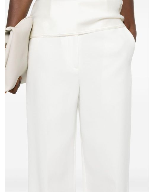 Khaite Bacall Straight Trousers White