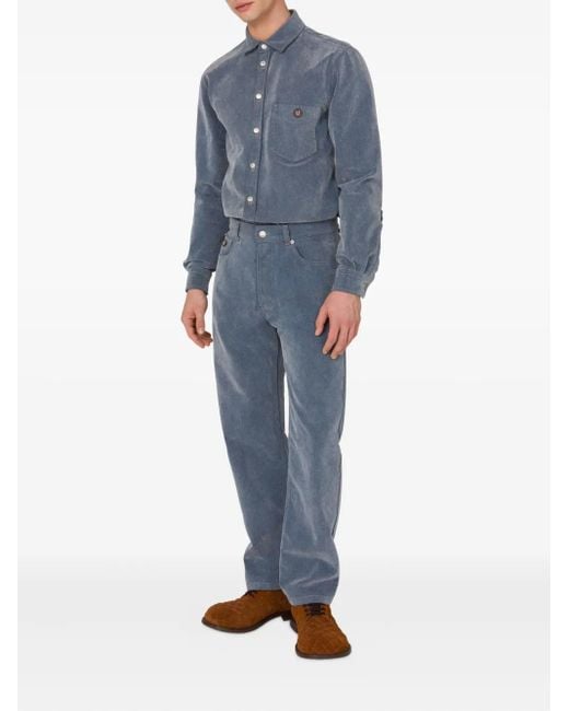 Moschino Blue Logo-Patch Jeans for men