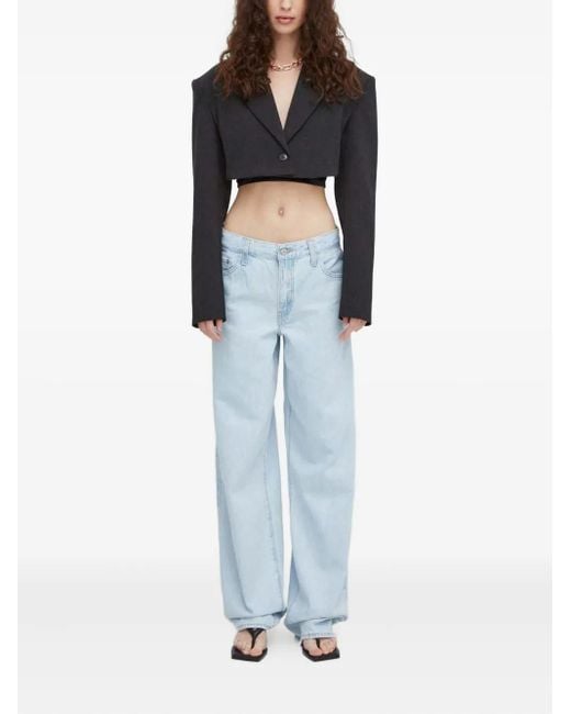 Herskind Blue Buttoned Bolero Top