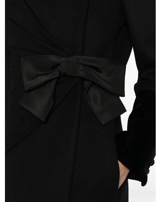 Valentino Garavani Black Bow-Detailed Coat