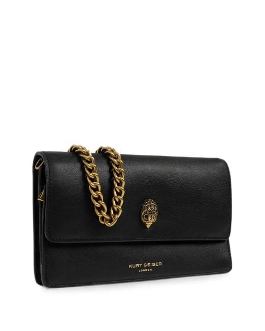 Kurt Geiger Black Sloane Chain Wallet