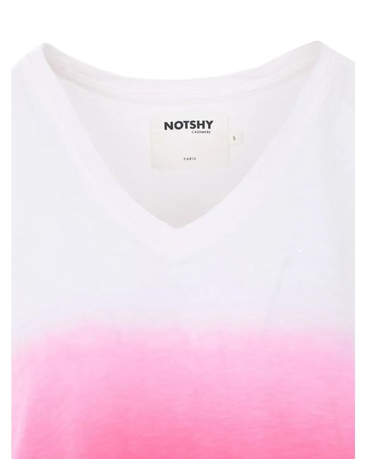 Not Shy Pink V-Neck T-Shirt