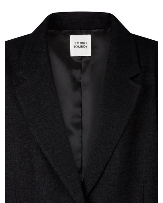 Blazer À Simple Boutonnage Studio Tomboy X en coloris Black