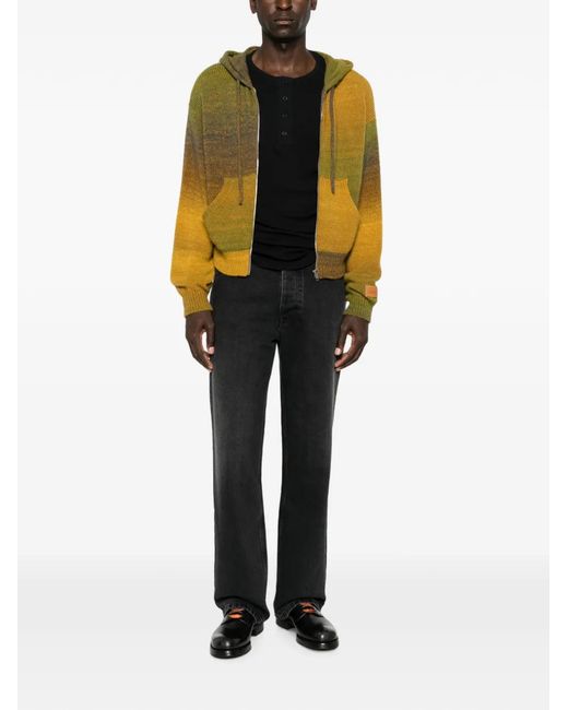 Marni Black Logo-Patch Straight-Leg Jeans for men