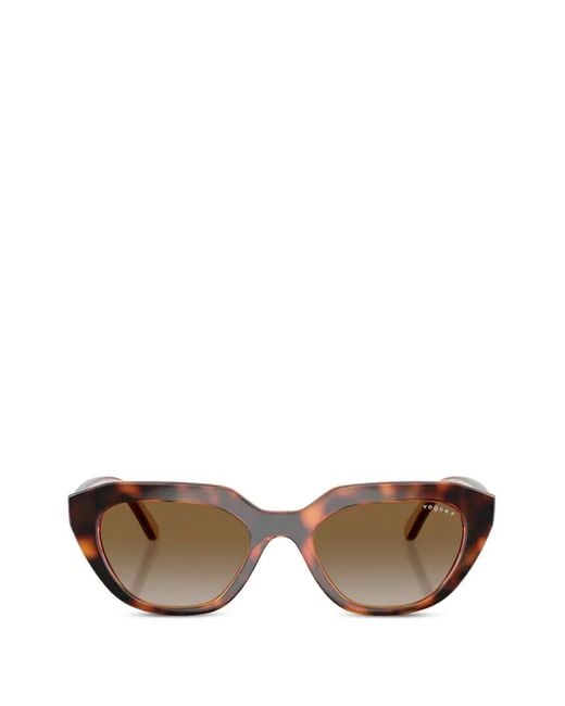 Vogue Eyewear Brown Tortoiseshell-Effect Cat-Eye Sunglasses