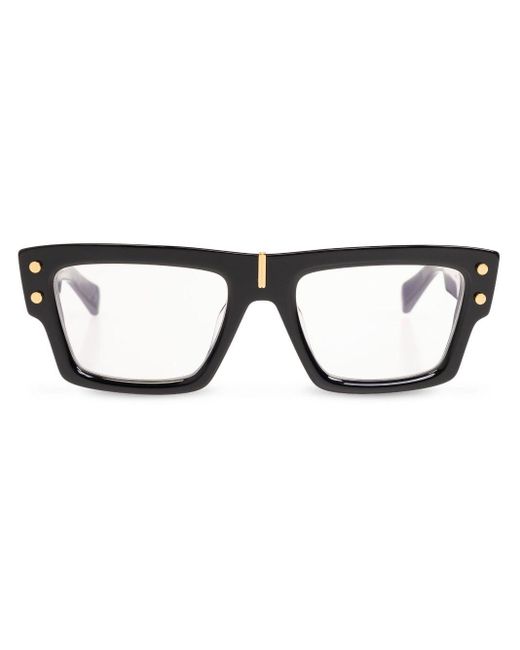 BALMAIN EYEWEAR Black Square-frame Sunglasses