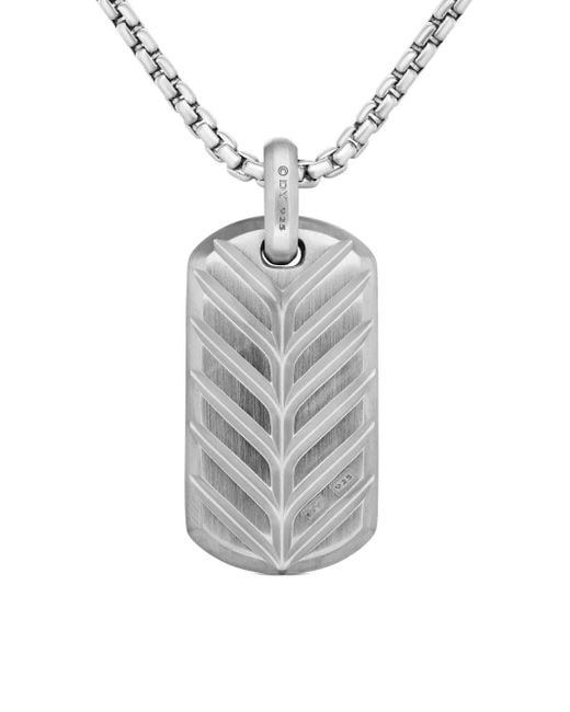 David Yurman Black Chevron Tag for men