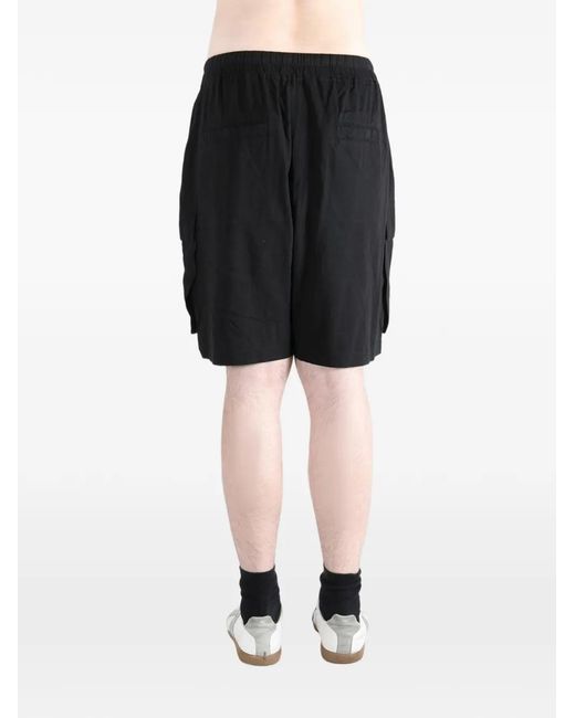 Rick Owens Black Drawstring-Fastening Cargo Shorts for men
