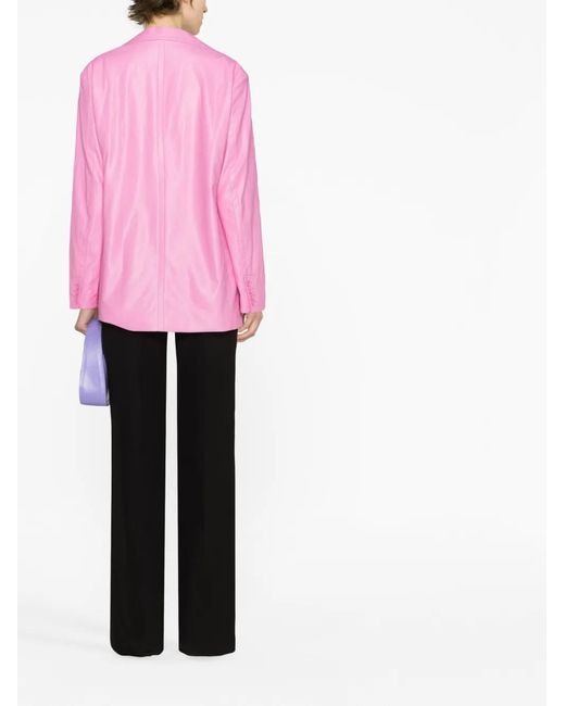 Stand Studio Pink Keeva Double-Breasted Blazer