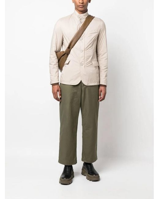 Herno Natural Nylon Single-breasted Jacket for men