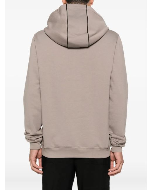 Yes London Gray Logo-Appliqué Hoodie for men