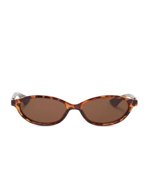 Le Specs Brown Duskfall Geometric-Frame Sunglasses