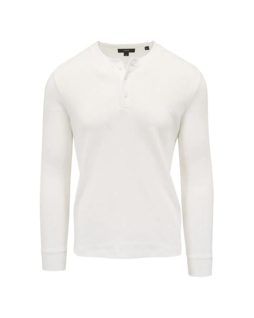 Vince White Buttoned Long-Sleeved Shirt for men