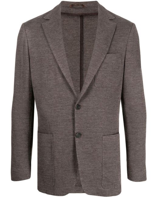 Canali Brown Single-breasted Blazer for men