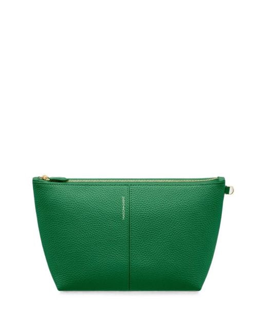 Maison De Sabre Green Medium Flaire Leather Pouch