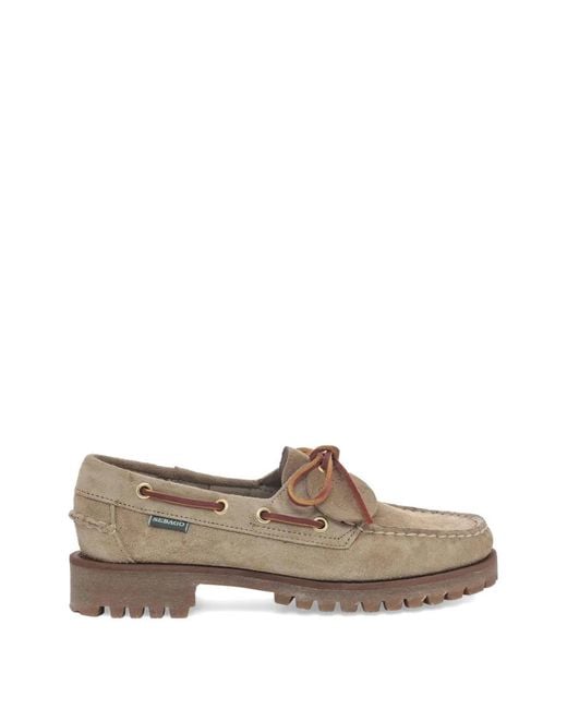 Sebago Gray Ranger Suede Lace-Up Boat Shoes