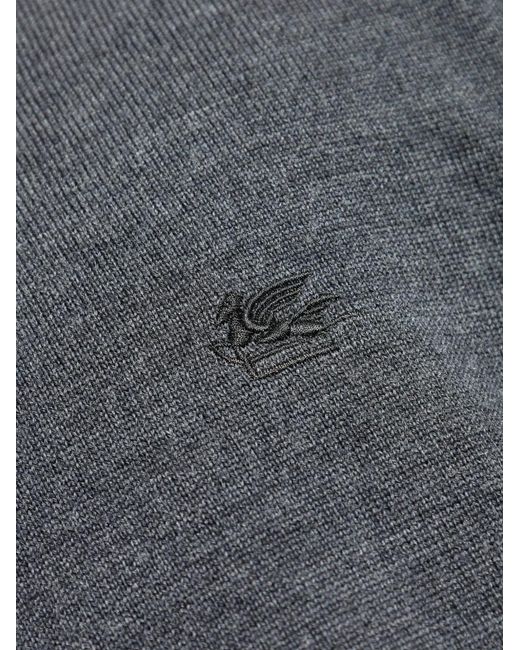 Pull À Logo Brodé Etro pour homme en coloris Gray
