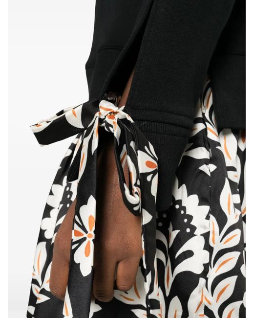 LaDoubleJ Black Sporty Floral-Print Minidress