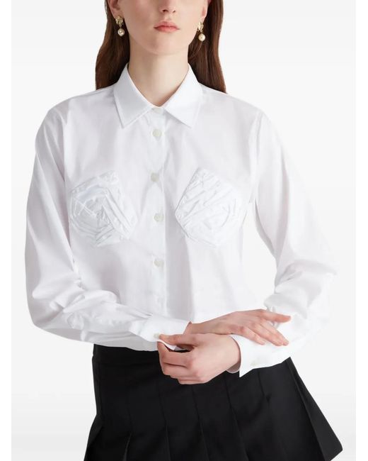 Violante Nessi White Lea Buttoned Shirt