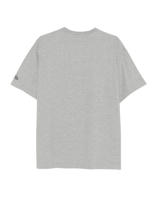 Neighborhood Gray Logo-Patch T-Shirt for men