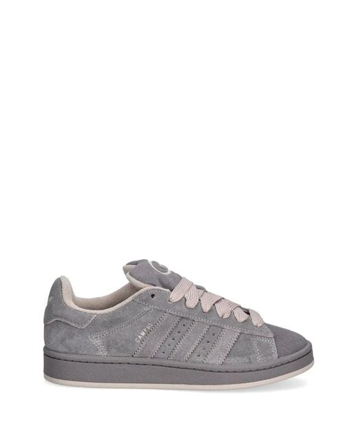 Adidas Gray Campus Suede Logo Sneakers