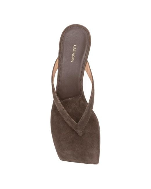 Castagna White Clarice Suede Sandals