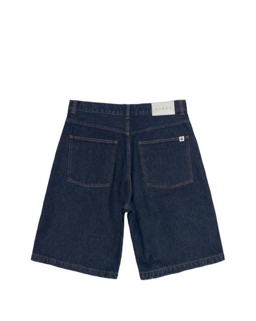 Edwin Blue Worker Denim Shorts for men