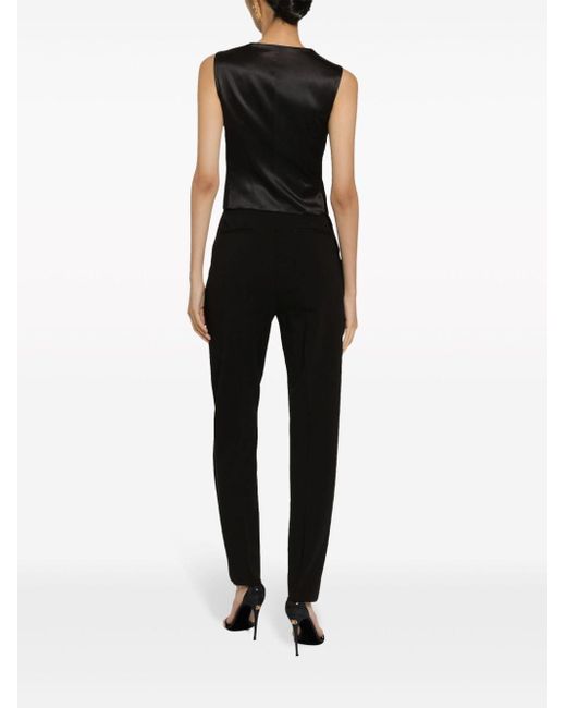 Dolce & Gabbana Black Wool-blend Vest Top