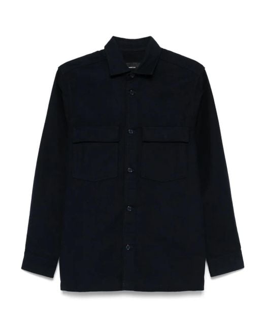メンズ Remus Uomo オーバーシャツ Blue