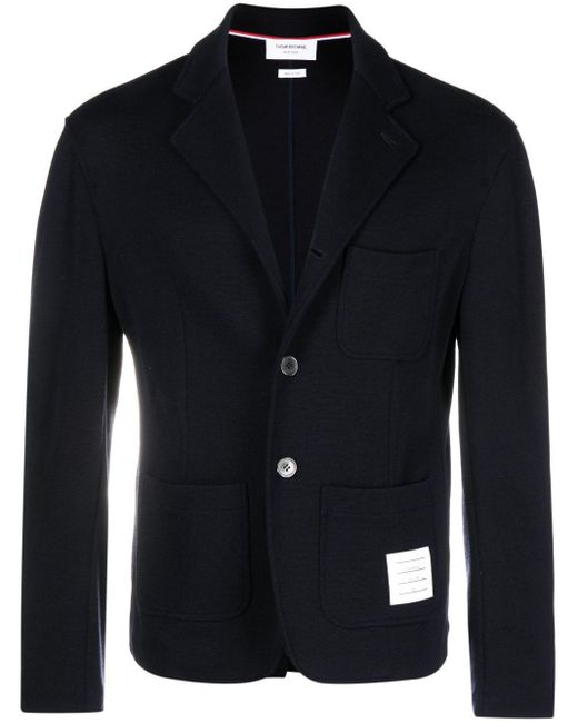 Thom Browne Blue Grosgrain-loop Button-fastening Cardigan for men