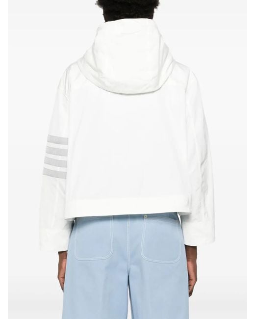 Thom Browne White 4-Bar Jacket