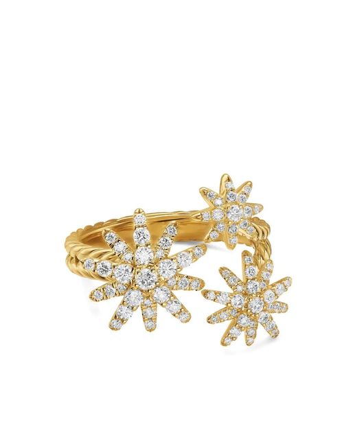 David Yurman Metallic 18K Starburst Diamond Ring