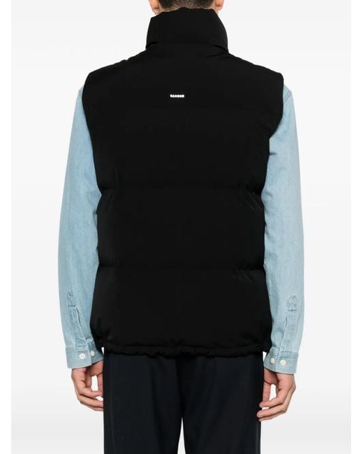 Sandro Black Padded Sleeveless Gilet for men