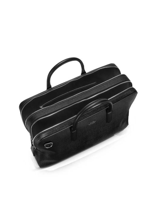 Smythson Black Cross-Grain Briefcase