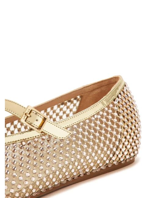 Le Silla Natural Stud Embellishment Ballerina Shoes