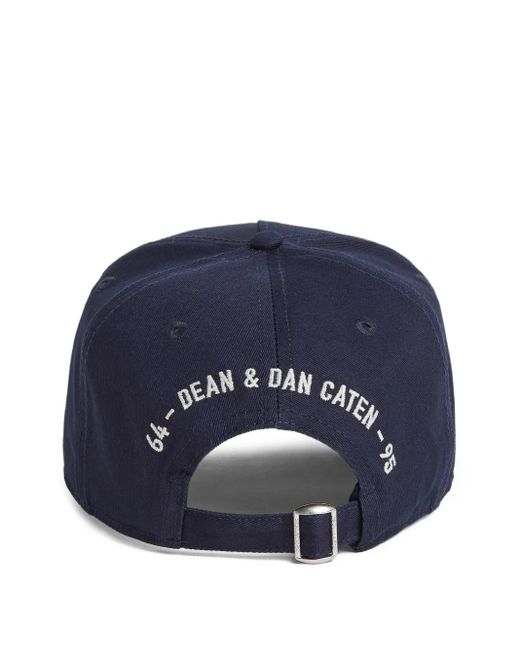 DSquared² Blue Crest-Appliqué Baseball Cap for men