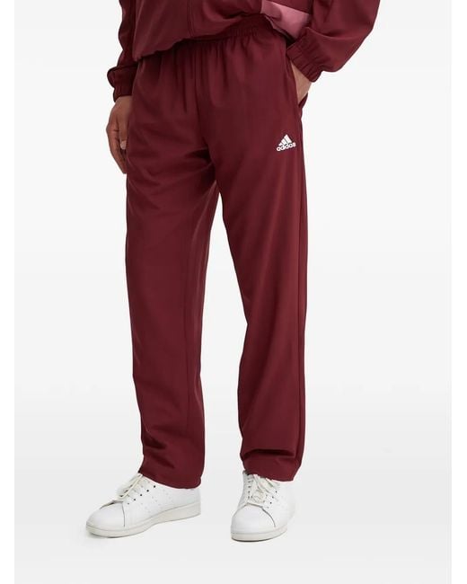 Adidas Red Colour-Block Zip-Up Jacket for men