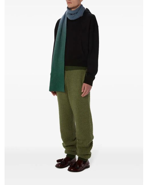 J.W. Anderson Green Wool Blend Knitted Trousers for men