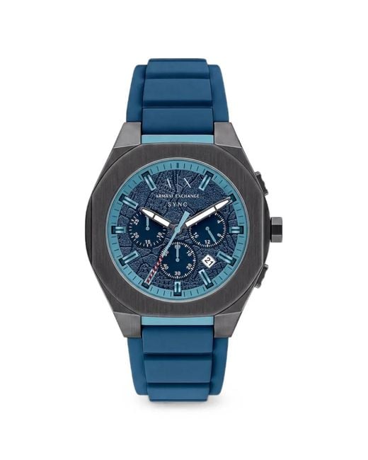 ARMANI EXCHANGE Blue Sync 44Mm Watch for men