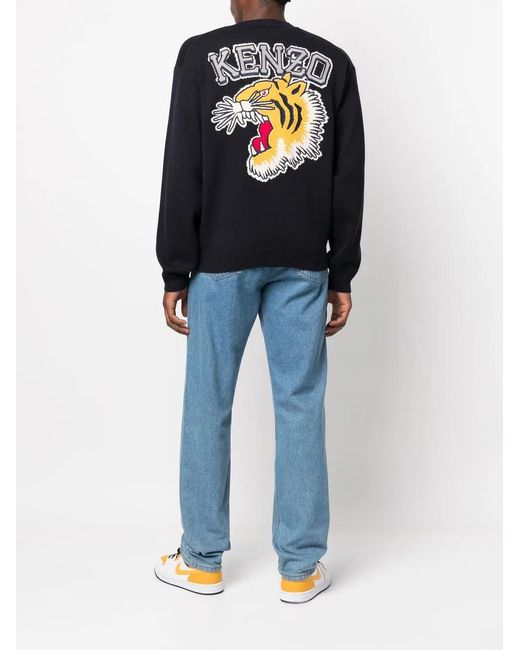 KENZO Blue "Tiger Varsity" Jersey for men