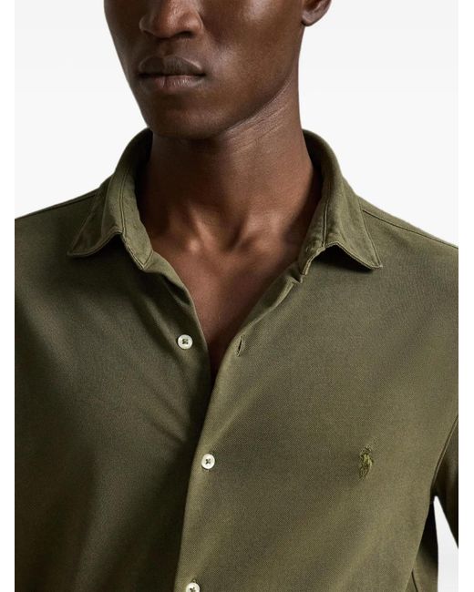 Polo Ralph Lauren Green Chemise Featherweight En Résille for men