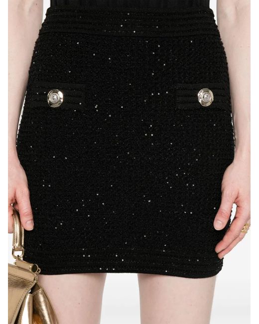 Balmain High Waist Rok in het Black