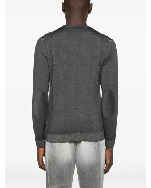 Daniele Fiesoli Wollen Trui Met Ronde Hals in het Gray voor heren