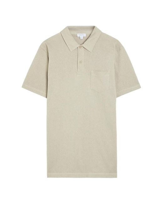 Sunspel White Polo Riviera À Poche Poitrine for men