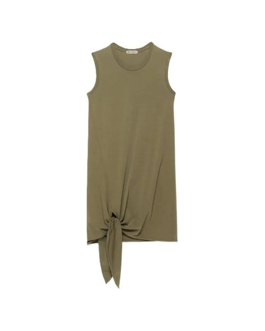J.W. Anderson Green Knot-Detail Sleeveless Mini Dress