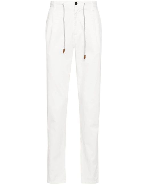 Pantalon fuselé à taille élastiquée Eleventy pour homme en coloris White