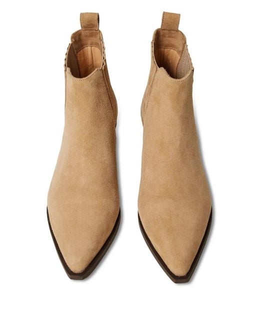 Twinset Natural 40Mm Suede Ankle Boots