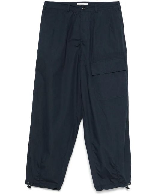 Universal Works Blue Tapered Trousers for men