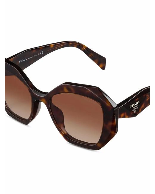Prada Brown Oversize-frame Sunglasses