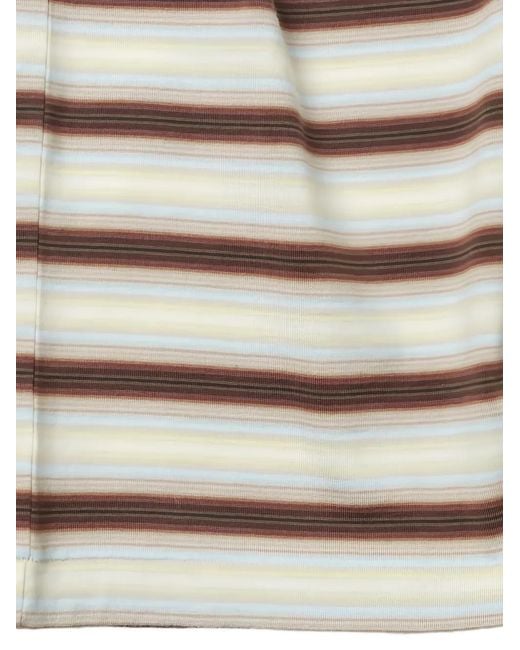 Auralee Gray Striped Short-Sleeve T-Shirt for men